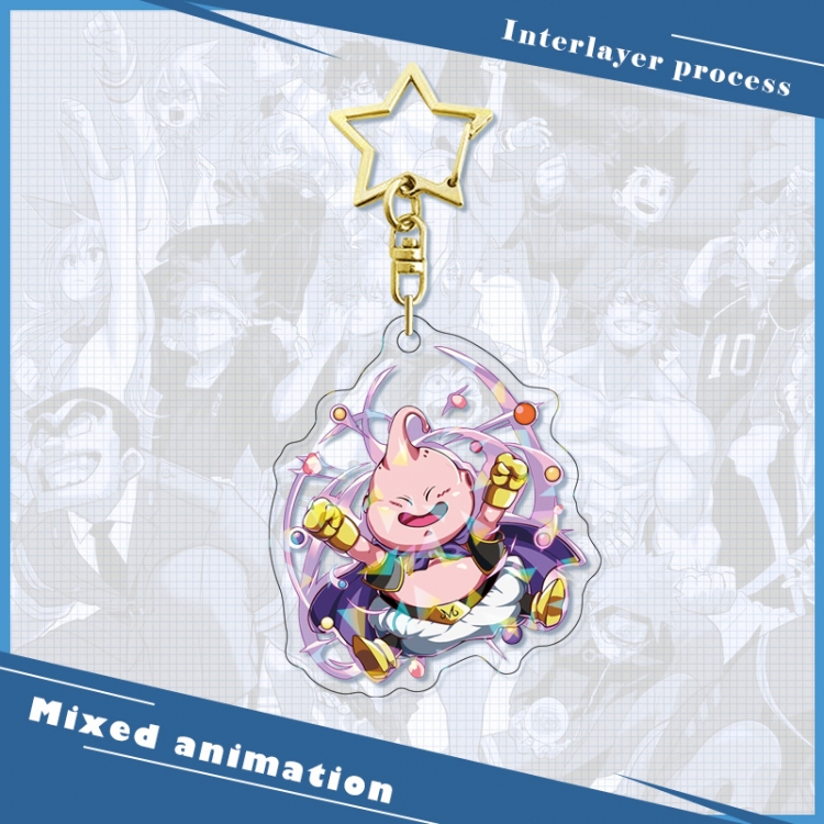 DRAGON BALL star ring acrylic pendant bag pendant key ring price for 5 pcs