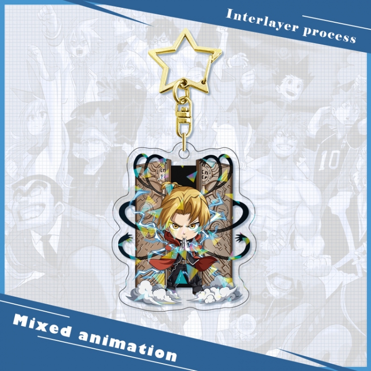 Fullmetal Alchemist star ring acrylic pendant bag pendant key ring price for 5 pcs