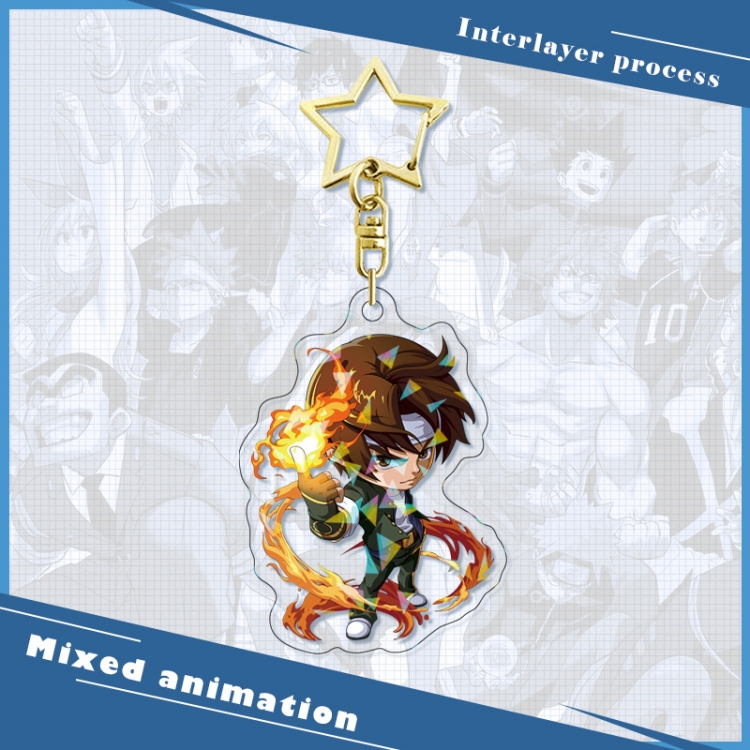 The King Of Fighter star ring acrylic pendant bag pendant key ring price for 5 pcs