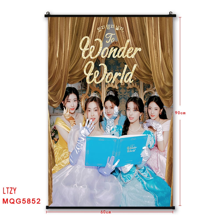 LTZY stars black Plastic rod Cloth painting Wall Scroll 60X90CM  MQG-5852