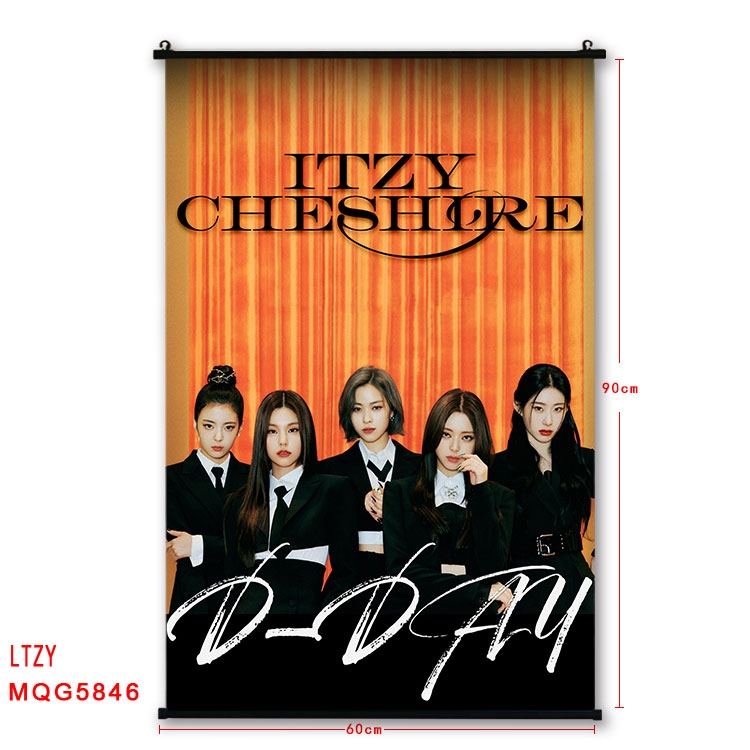 LTZY stars black Plastic rod Cloth painting Wall Scroll 60X90CM MQG-5846