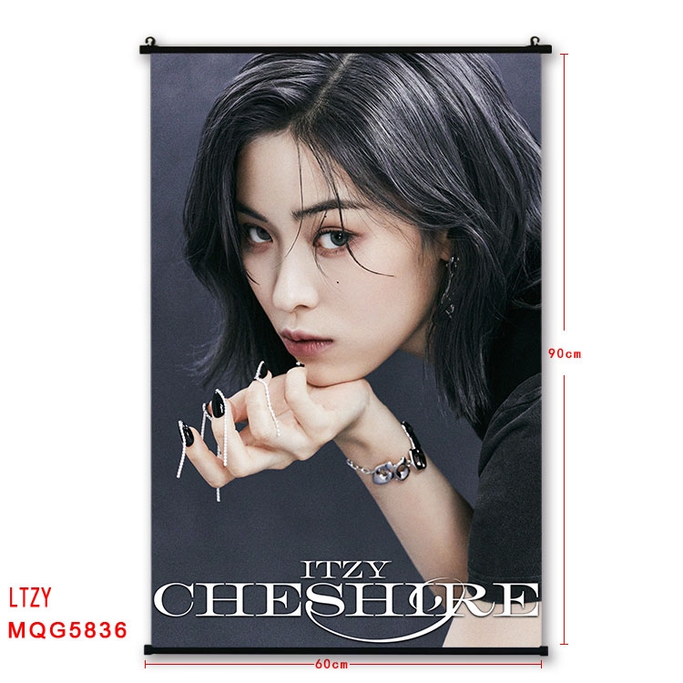 LTZY stars black Plastic rod Cloth painting Wall Scroll 60X90CM MQG-5836