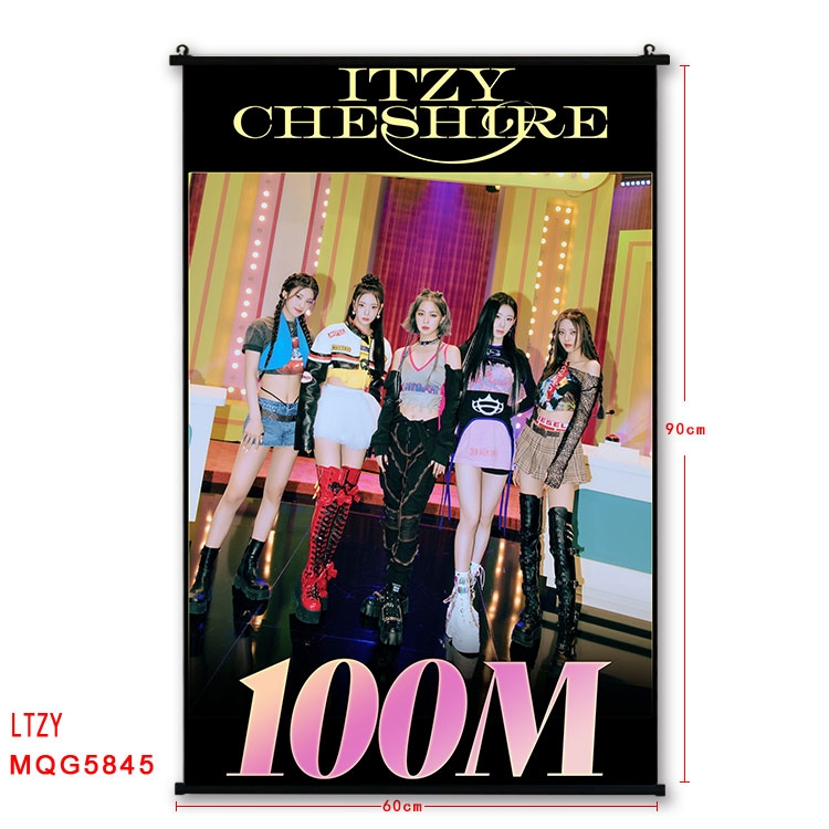 LTZY stars black Plastic rod Cloth painting Wall Scroll 60X90CM MQG-5845