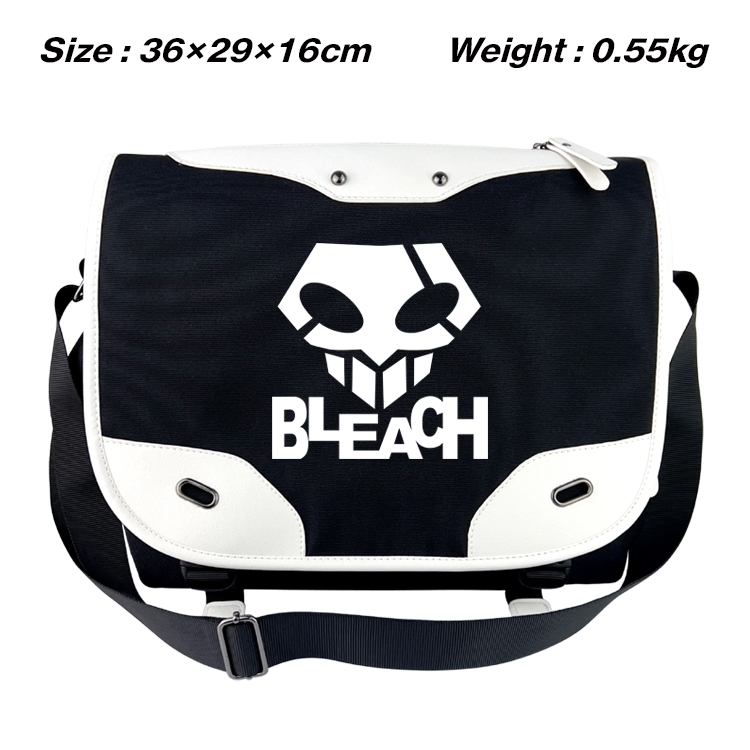 Bleach Black and white anime waterproof nylon shoulder messenger bag schoolbag 36X29X16CM