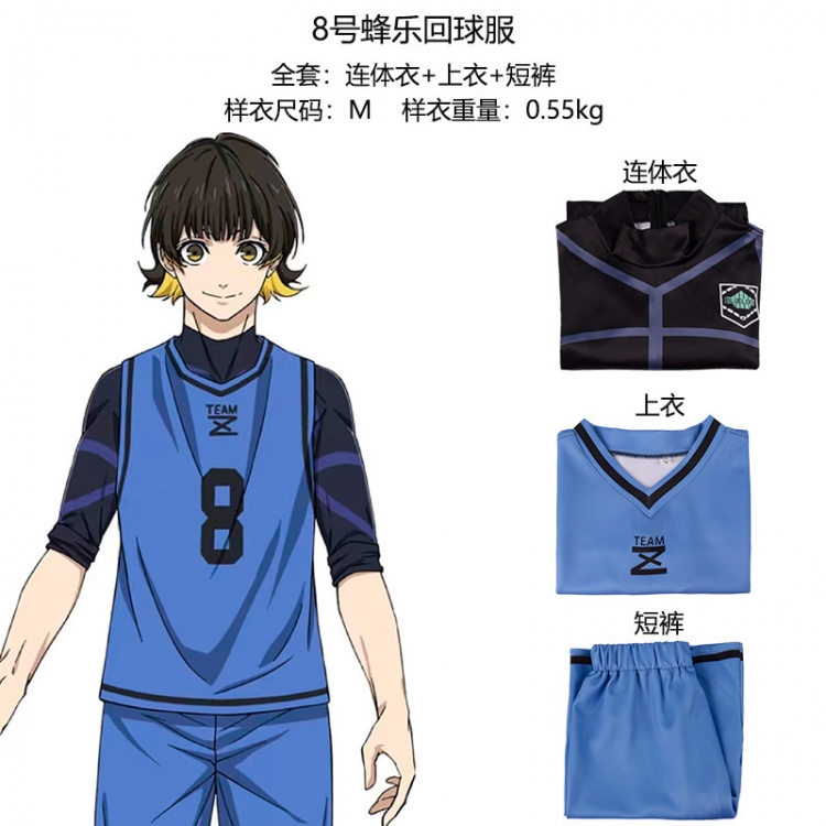 BLUE LOCK Jersey suit Shenlianjie thousand cut leopard horse cosplay clothing  from S to 2XL price for 2 pcs