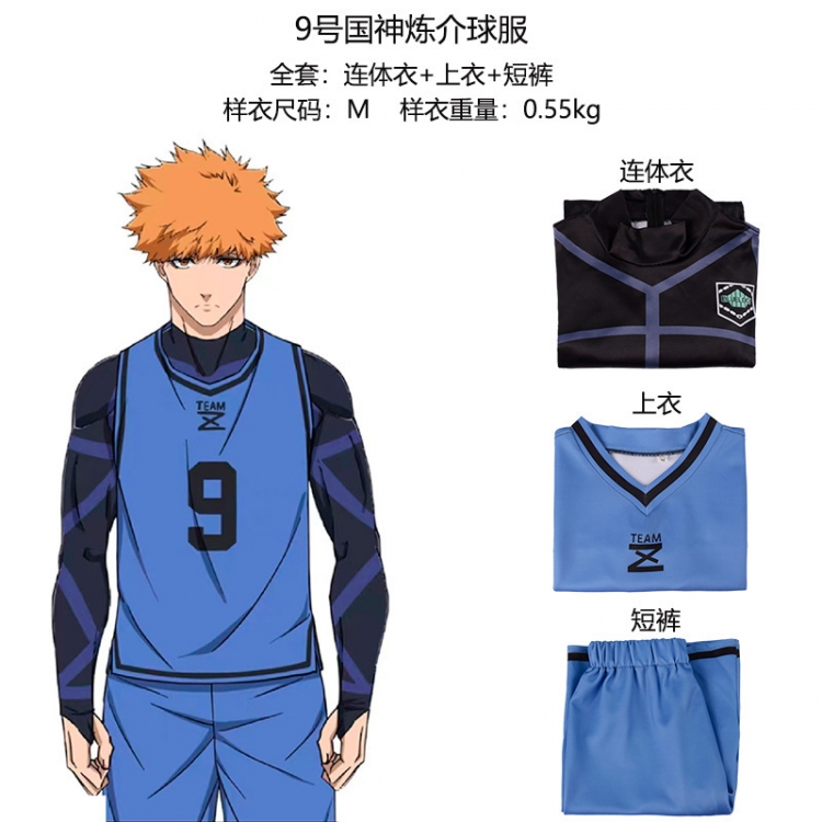 BLUE LOCK Jersey suit Shenlianjie thousand cut leopard horse cosplay clothing  from S to 2XL price for 2 pcs