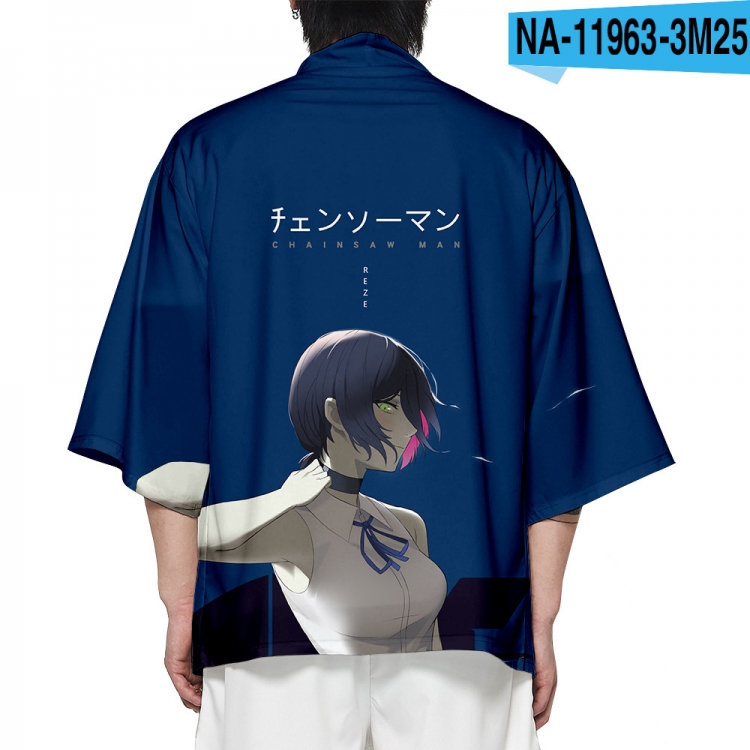 Chainsaw man Full color COS kimono cloak jacket from 2XS to 4XL  three days in advance