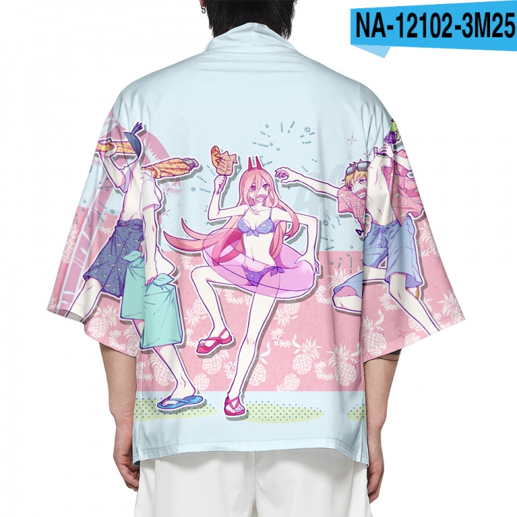 Chainsaw man Full color COS kimono cloak jacket from 2XS to 4XL  three days in advance