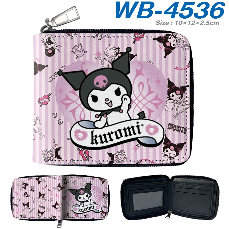 melody  Anime Full Color Short All Inclusive Zipper Wallet 10x12x2.5cm WB-4536A