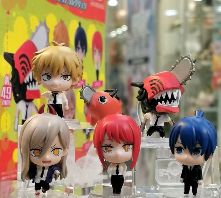 Chainsaw man Version Q Bagged Figure Decoration Model 8cm a set of 6