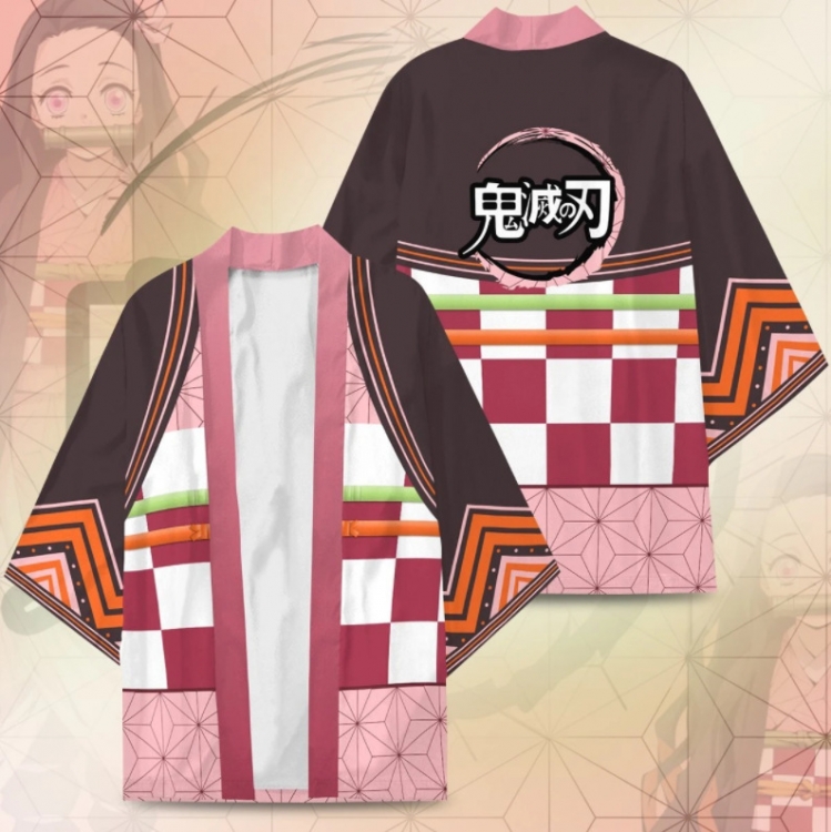 Demon Slayer Kimets Full color COS kimono cloak jacket from 2XS to 4XL  three days in advance