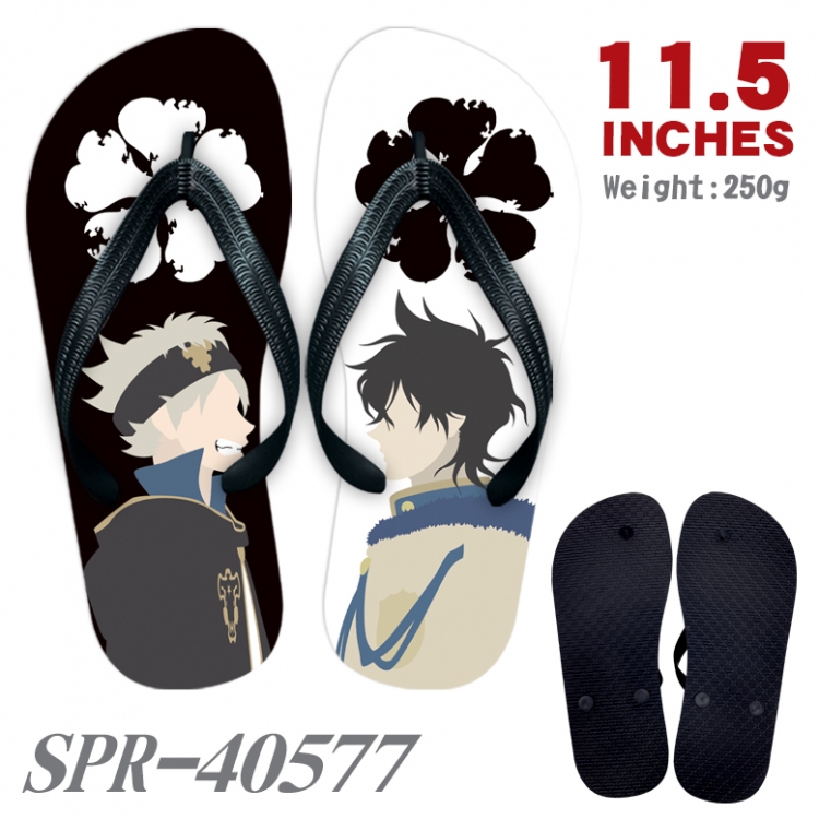 Black clover Thickened rubber flip-flops slipper average size SPR-40577