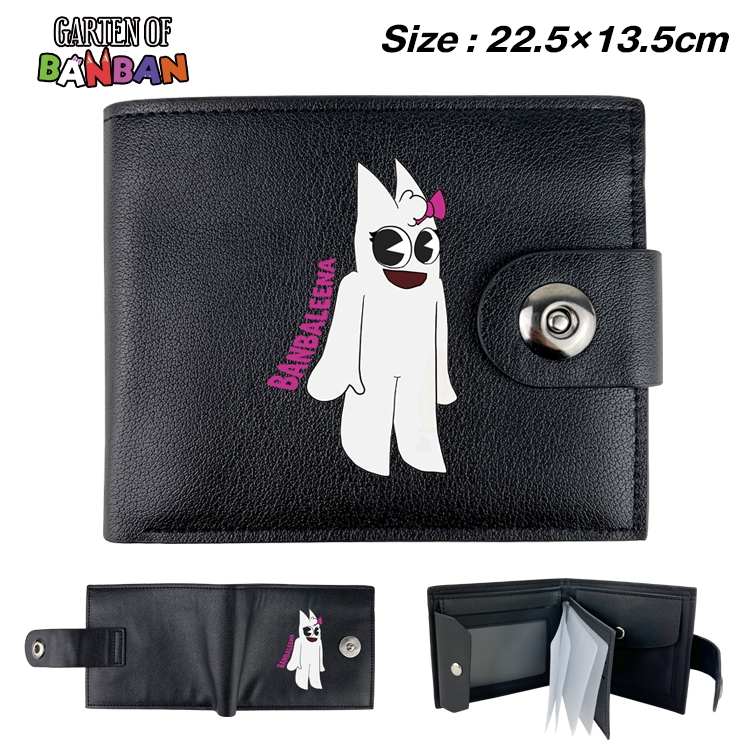 Garten of Banban Animation snap fastener black pickup bag wallet 22.5X13.5CM