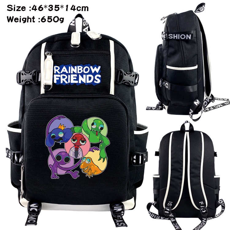 Rainbow friend Data USB backpack Cartoon printed student backpack 46X35X14CM 650G