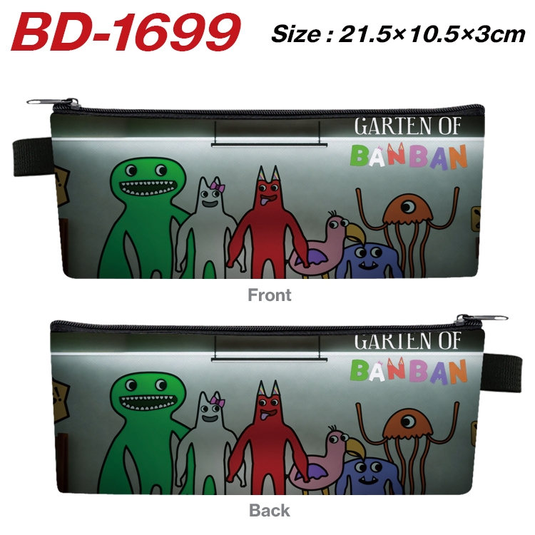 Garten of Banban Game PU leather zipper pen bag 21.5x10.5x3cm  BD-1699