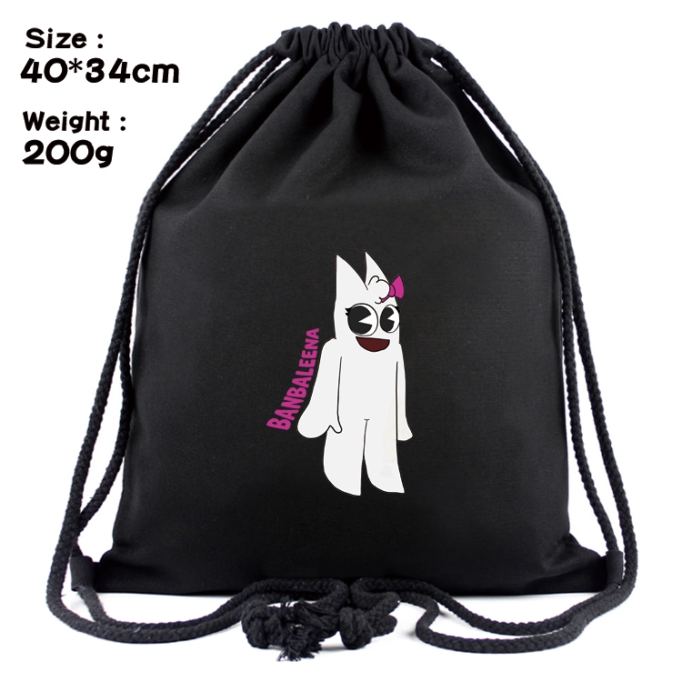 Garten of Banban Anime Coloring Book Drawstring Backpack 40X34cm 200g
