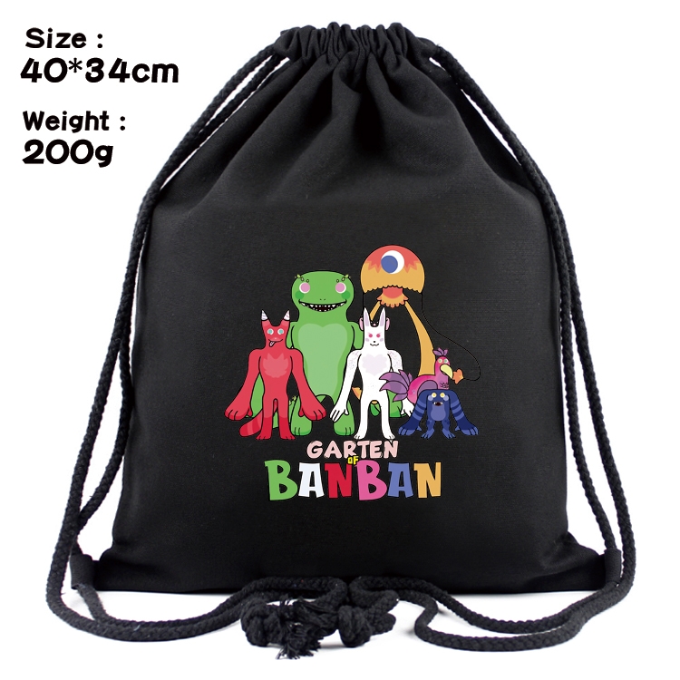 Garten of Banban Anime Coloring Book Drawstring Backpack 40X34cm 200g