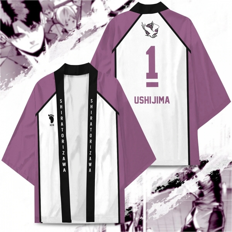 Haikyuu!!  Full color COS kimono cloak jacket from 2XS to 4XL  three days in advance