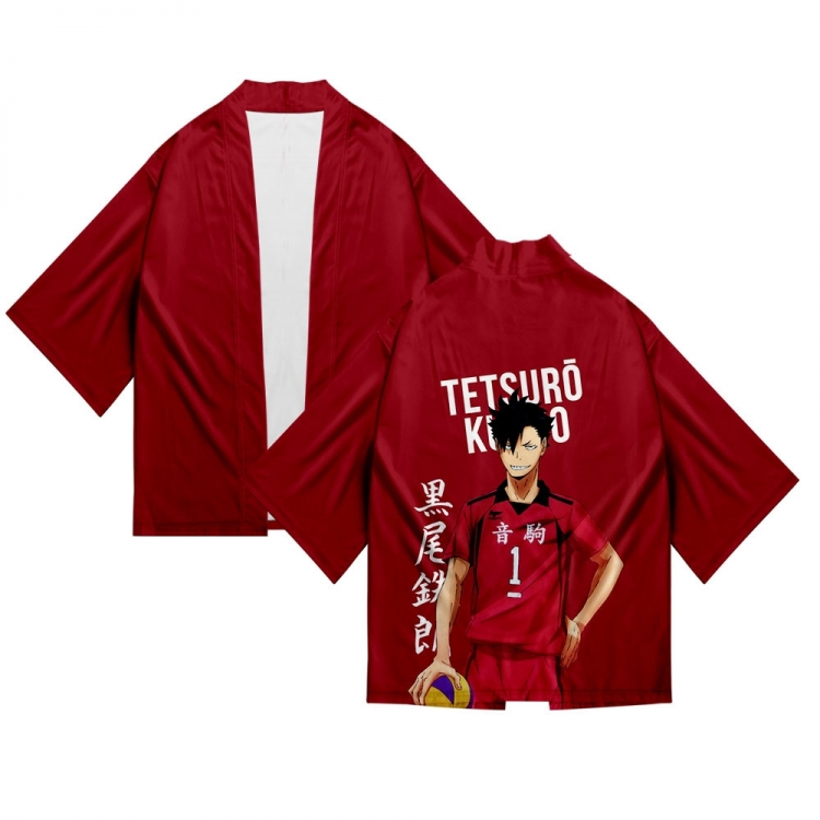 Haikyuu!!  Full color COS kimono cloak jacket from 2XS to 4XL  three days in advance