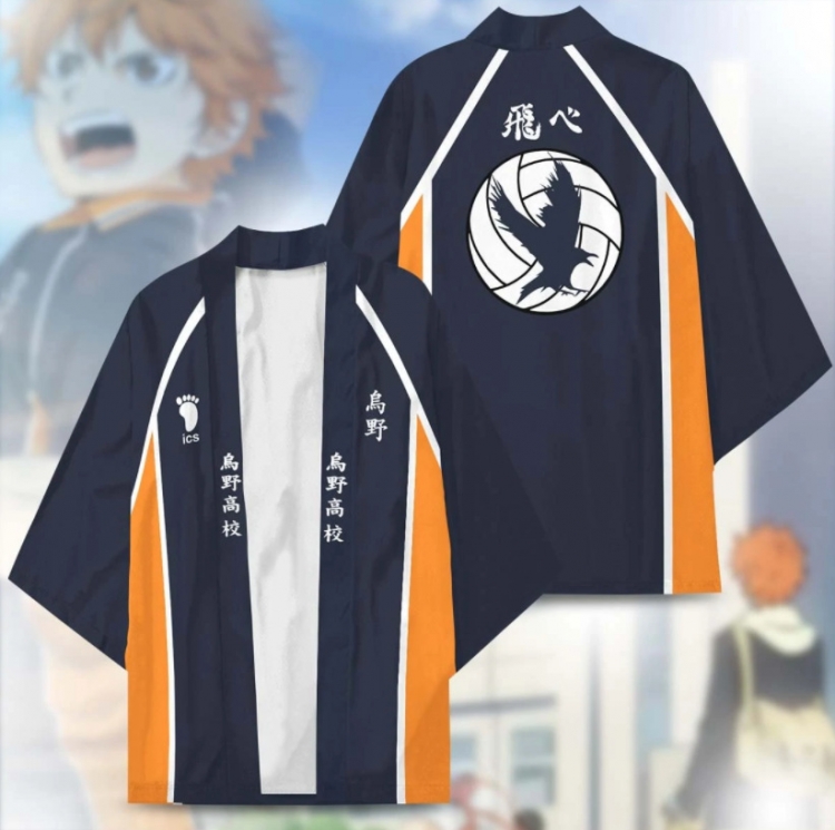 Haikyuu!!  Full color COS kimono cloak jacket from 2XS to 4XL  three days in advance