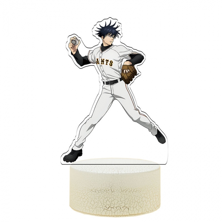 Jujutsu Kaisen Acrylic Night Light 16 Color-changing USB Interface Box Set 19X7X4CM white base