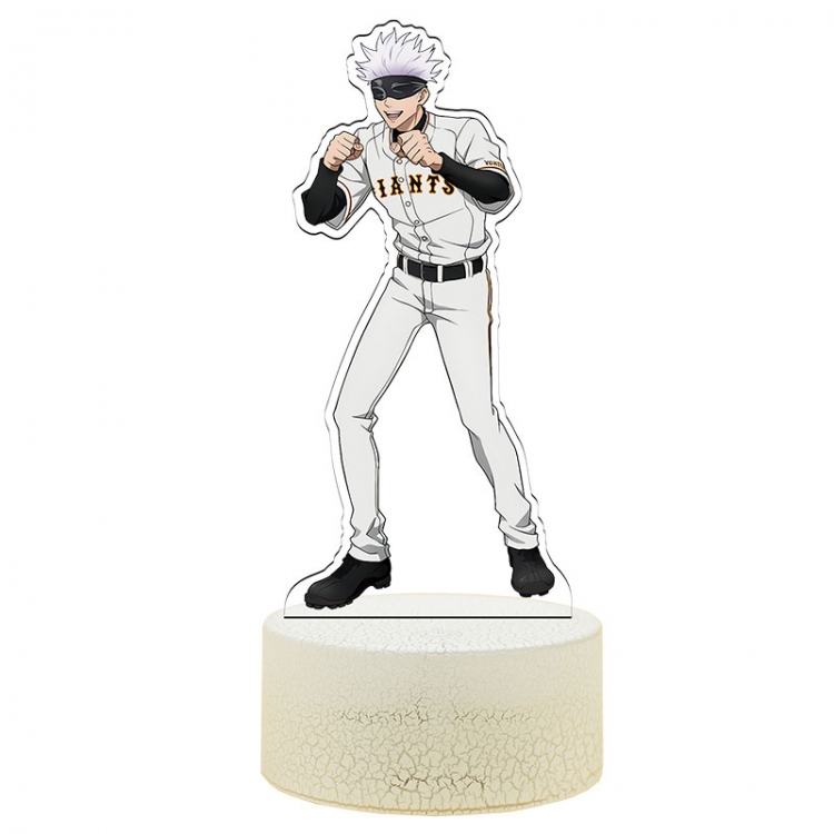 Jujutsu Kaisen Acrylic Night Light 16 Color-changing USB Interface Box Set 19X7X4CM white base