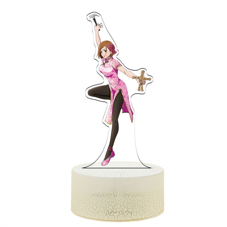 Jujutsu Kaisen Acrylic Night Light 16 Color-changing USB Interface Box Set 19X7X4CM white base