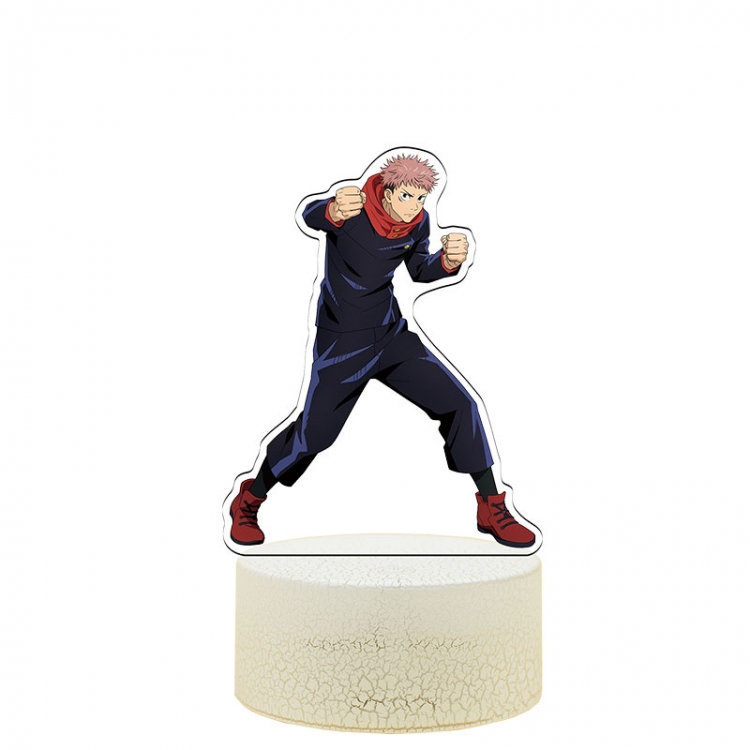 Jujutsu Kaisen  Acrylic Night Light 16 Color-changing USB Interface Box Set 19X7X4CM white base