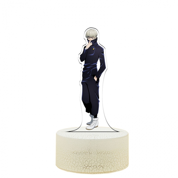 Jujutsu Kaisen  Acrylic Night Light 16 Color-changing USB Interface Box Set 19X7X4CM white base