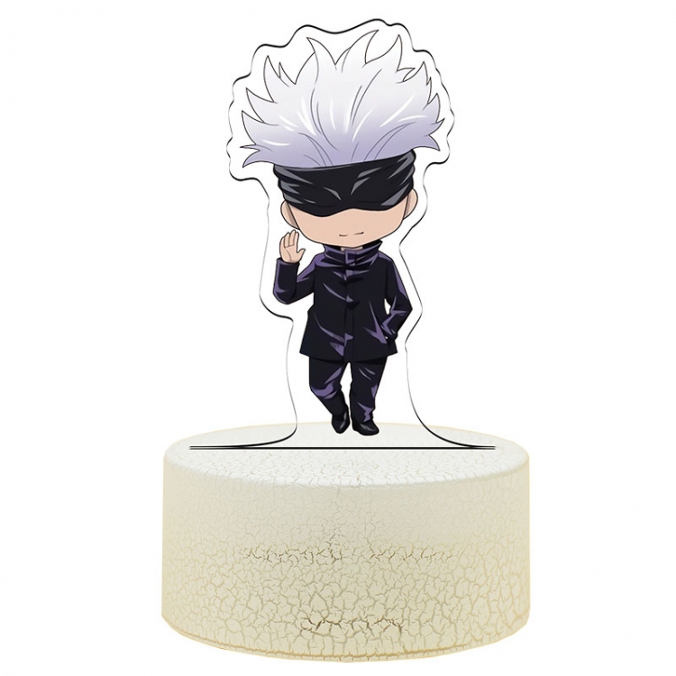 Jujutsu Kaisen Version Q Acrylic night light 16 kinds of color changing USB interface box 14X7X4CM white base