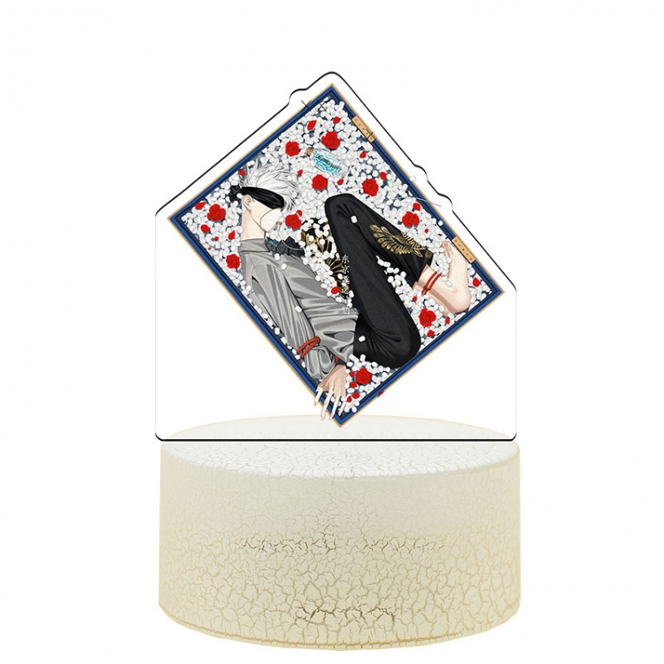 Jujutsu Kaisen Acrylic night light 16 kinds of color changing USB interface box 14X7X4CM white base