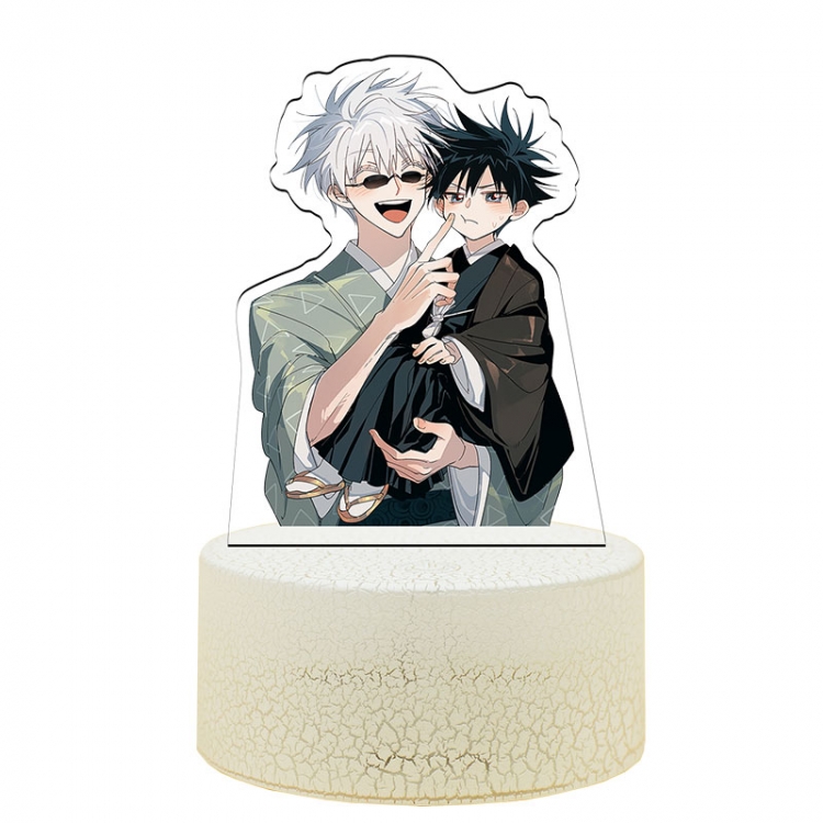 Jujutsu Kaisen Acrylic night light 16 kinds of color changing USB interface box 14X7X4CM white base