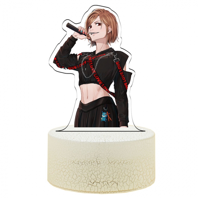 Jujutsu Kaisen Acrylic night light 16 kinds of color changing USB interface box 14X7X4CM white base