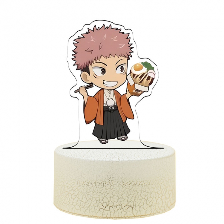 Jujutsu Kaisen Version QAcrylic night light 16 kinds of color changing USB interface box 14X7X4CM white base