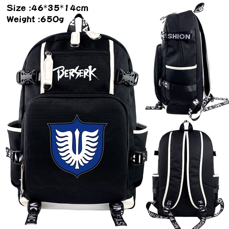Berserk Above and below data USB backpack cartoon printed student backpack 46X35X14CM 650G