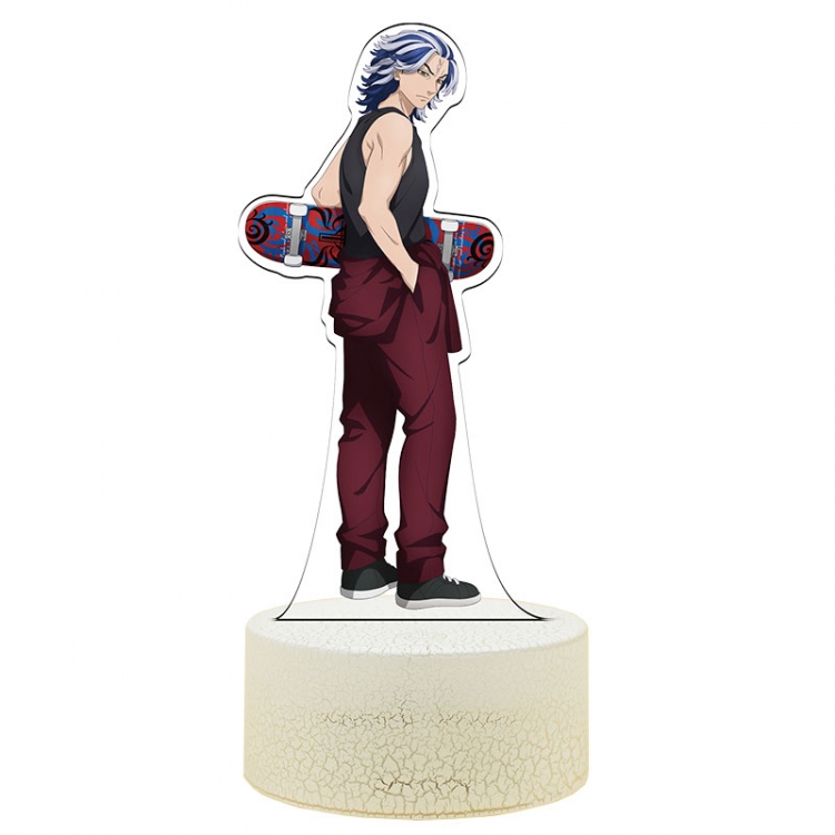 Tokyo Revengers Acrylic Night Light 16 Color-changing USB Interface Box Set 19X7X4CM white base