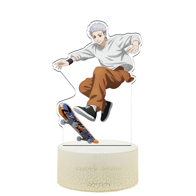 Tokyo Revengers Acrylic Night Light 16 Color-changing USB Interface Box Set 19X7X4CM white base