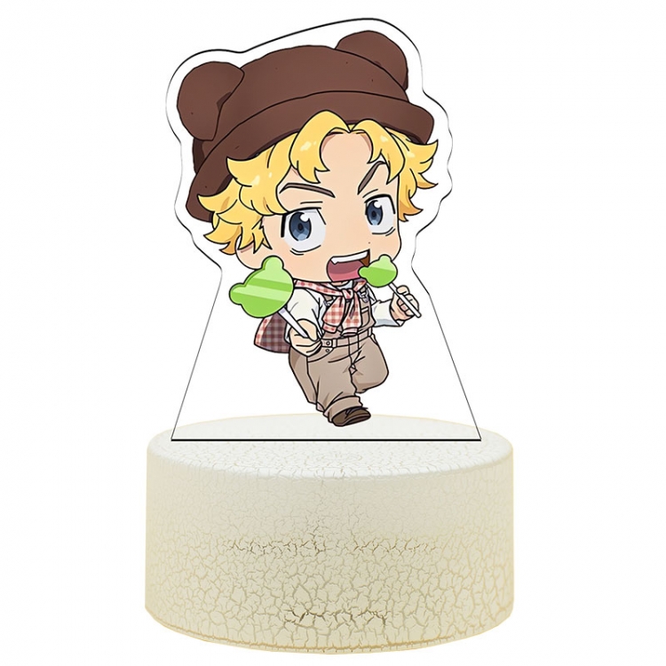 Tokyo Revengers Acrylic night light 16 kinds of color changing USB interface box 14X7X4CM white base