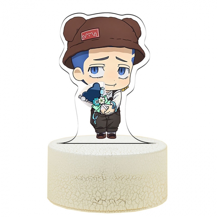Tokyo Revengers Acrylic night light 16 kinds of color changing USB interface box 14X7X4CM white base