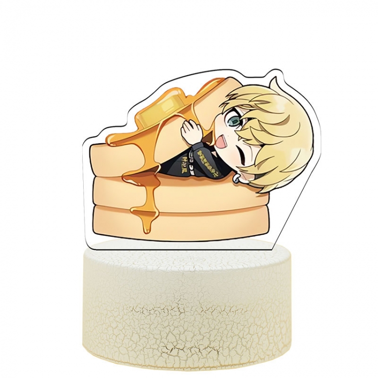 Tokyo Revengers Acrylic night light 16 kinds of color changing USB interface box 14X7X4CM white base