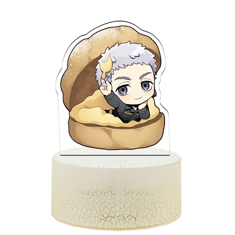 Tokyo Revengers Acrylic night light 16 kinds of color changing USB interface box 14X7X4CM white base