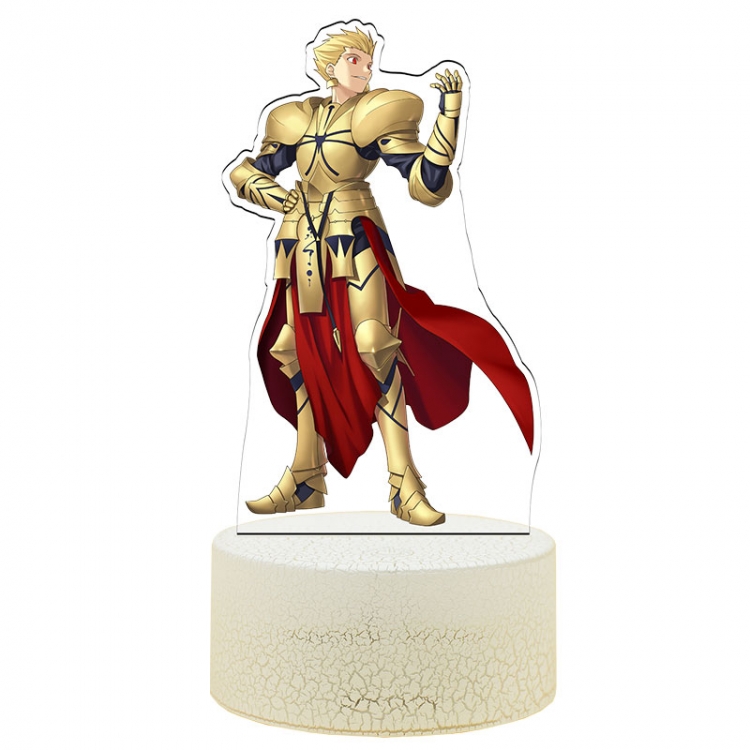 Fate stay night Acrylic Night Light 16 Color-changing USB Interface Box Set 19X7X4CM white base