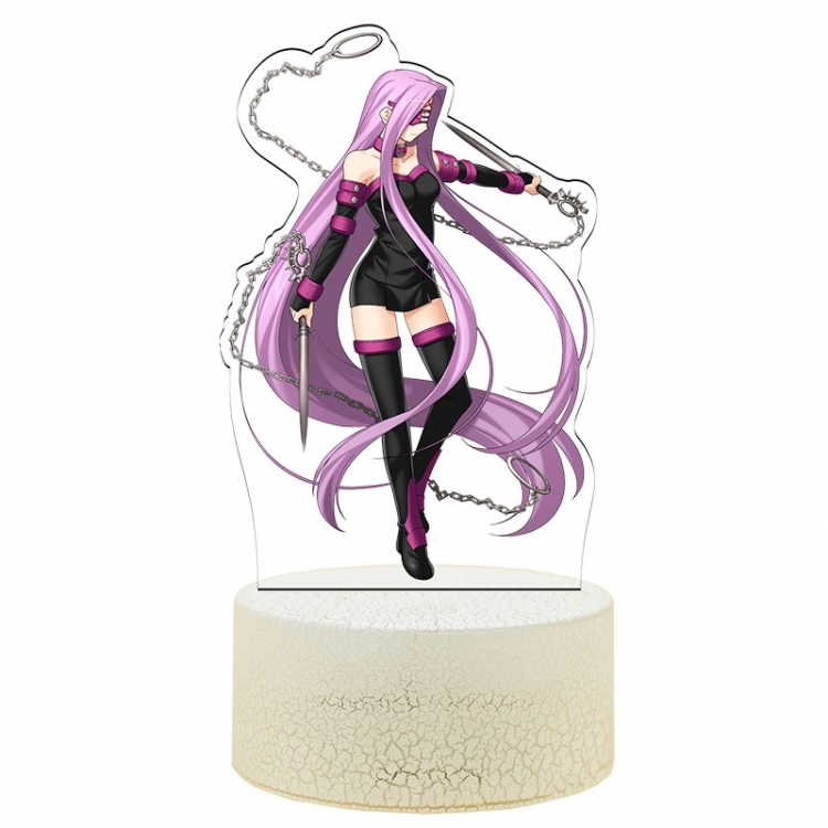 Fate stay night Acrylic Night Light 16 Color-changing USB Interface Box Set 19X7X4CM white base
