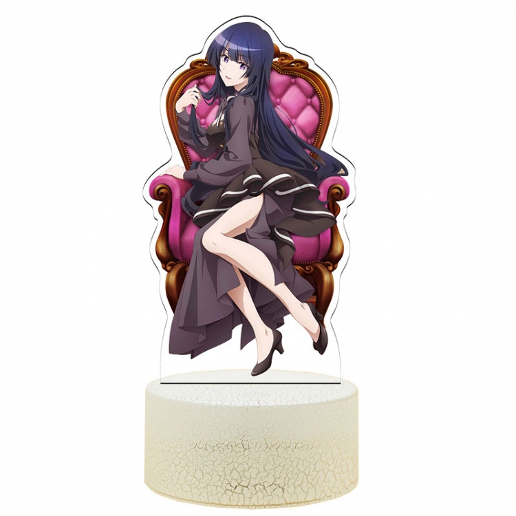 Spy Kyoushitsu Acrylic Night Light 16 Color-changing USB Interface Box Set 19X7X4CM white base