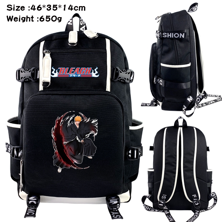 Bleach  Data USB backpack Cartoon printed student backpack 46X35X14CM 650G