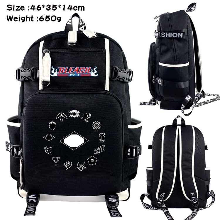 Bleach  Data USB backpack Cartoon printed student backpack 46X35X14CM 650G