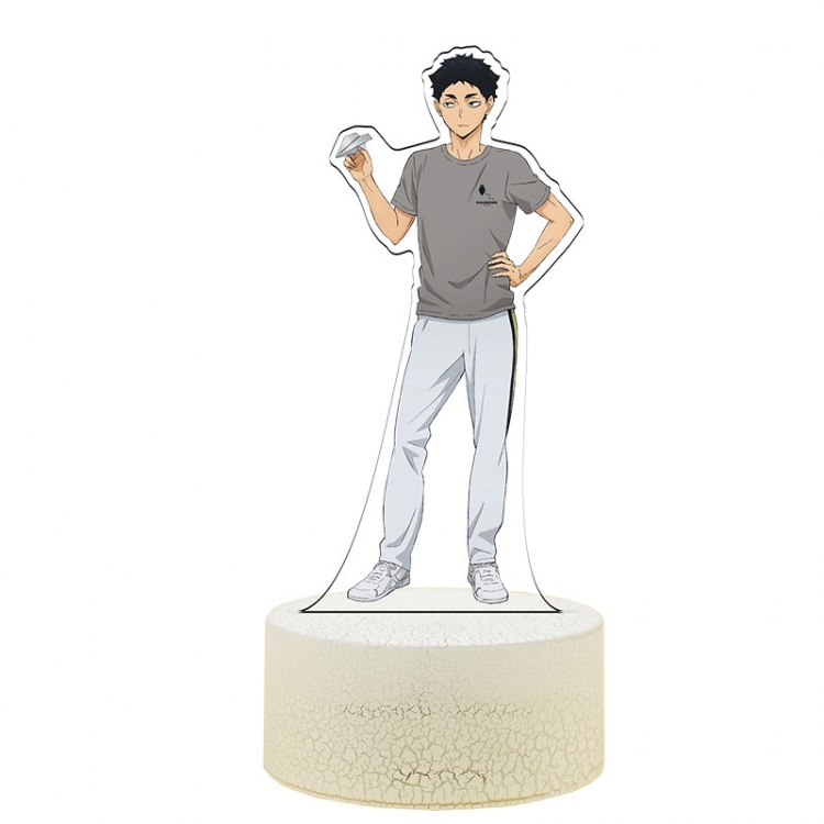 Haikyuu!! Acrylic Night Light 16 Color-changing USB Interface Box Set 19X7X4CM white base