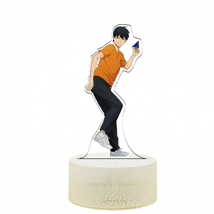 Haikyuu!! Acrylic Night Light 16 Color-changing USB Interface Box Set 19X7X4CM white base