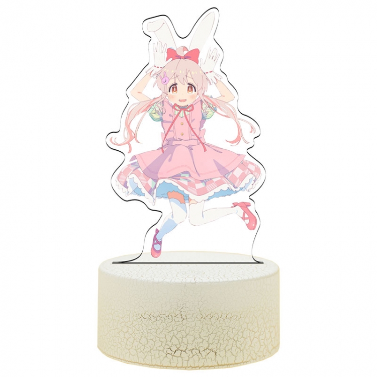 biedangounijiangliao Acrylic Night Light 16 Color-changing USB Interface Box Set 19X7X4CM white base