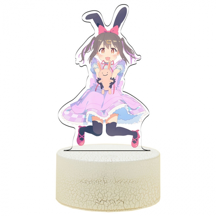 biedangounijiangliao Acrylic Night Light 16 Color-changing USB Interface Box Set 19X7X4CM white base